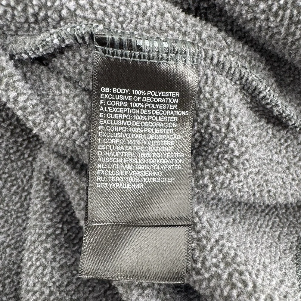 The North Face Fleece‎ Jacket Mens XXL Gray Logo Mock Neck Quarter Zip Casual